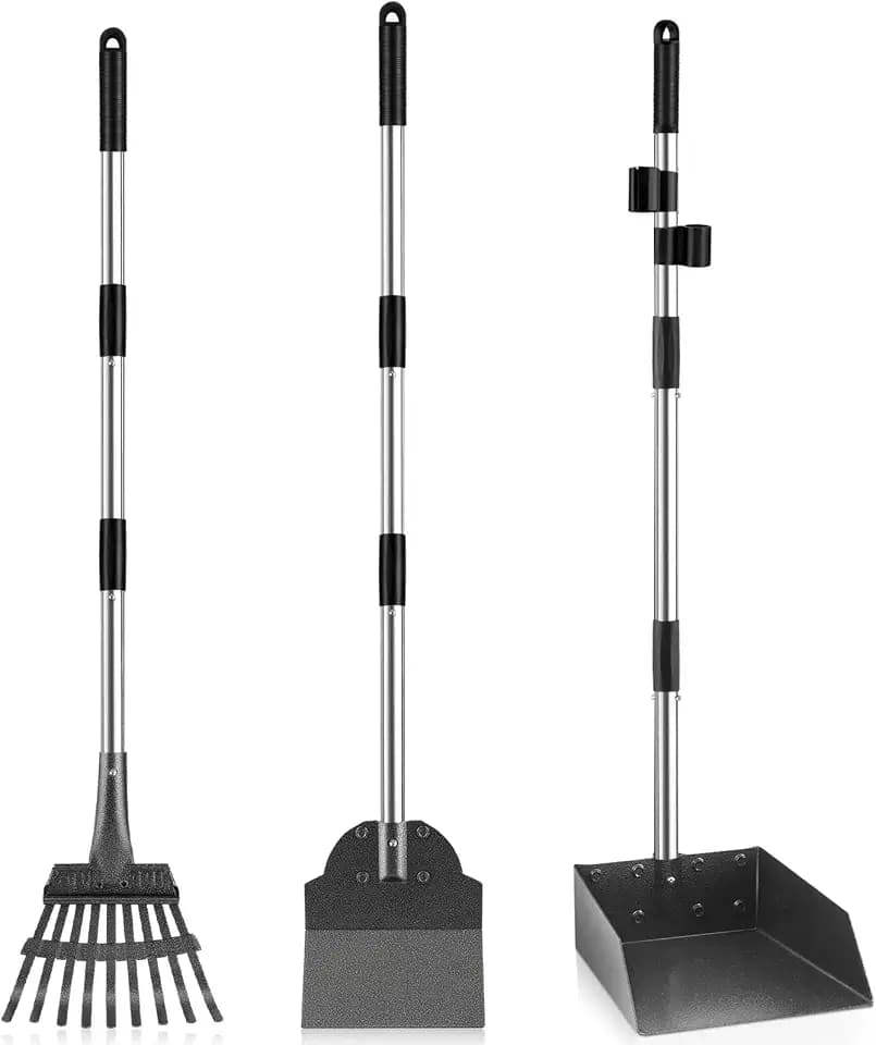 Pooper Scooper, Long Handle Dog Poop Scooper for Medium Small Dogs