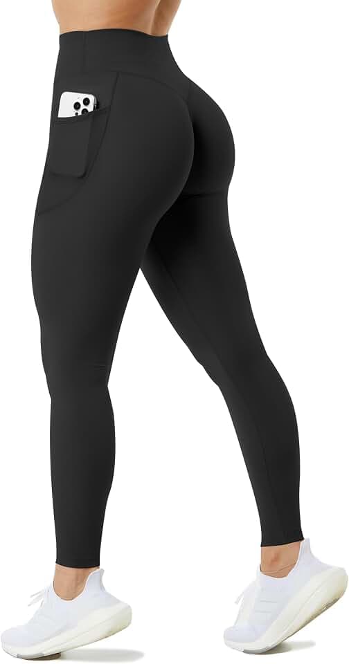 Unthewe Womens Workout Leggings with Pockets 25"