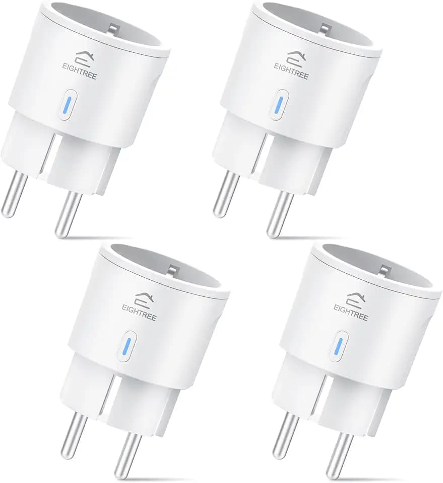 EIGHTREE WLAN Steckdose, Alexa Zubehör WiFi Steckdose mit Strommessung, 16A