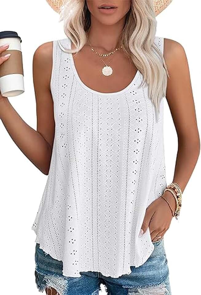 Damen Tank Top Sommer Cami Blusen Tops Oberteile Ärmellose Camisole Shirt