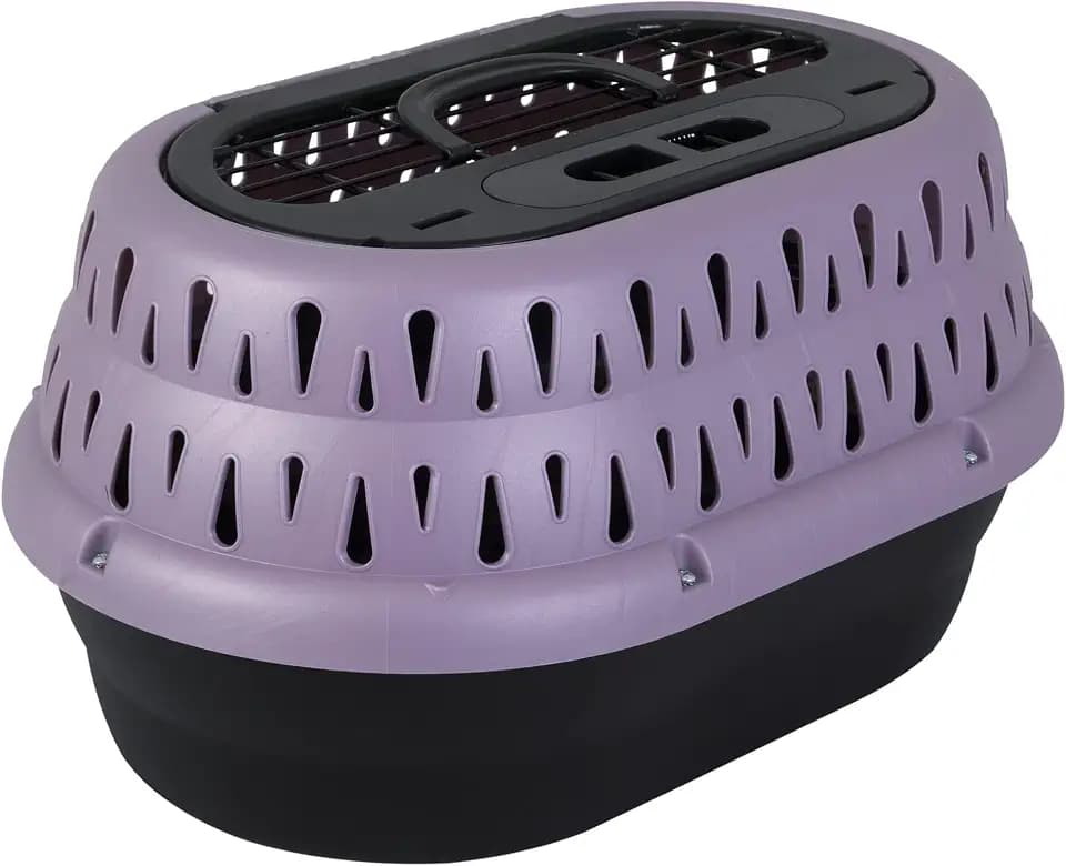 Petmate Top Load Plastic Cat Kennel, One-Door, 19in, Purple
