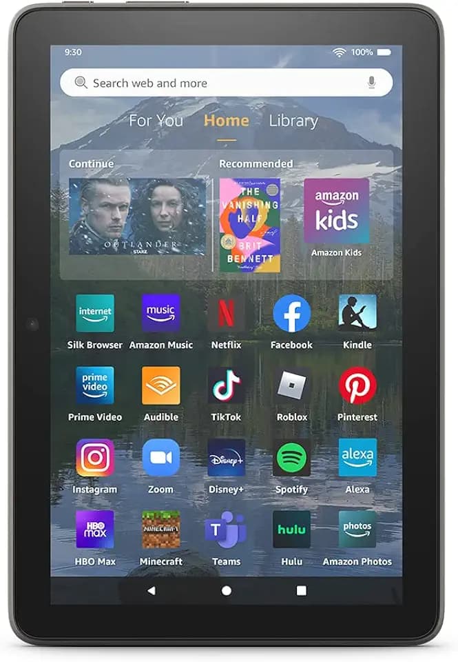 Amazon Fire HD 8 Plus tablet, 8” HD Display, 64 GB, 30% faster processor, 3GB RAM, wireless charging, (2022 release), Gray