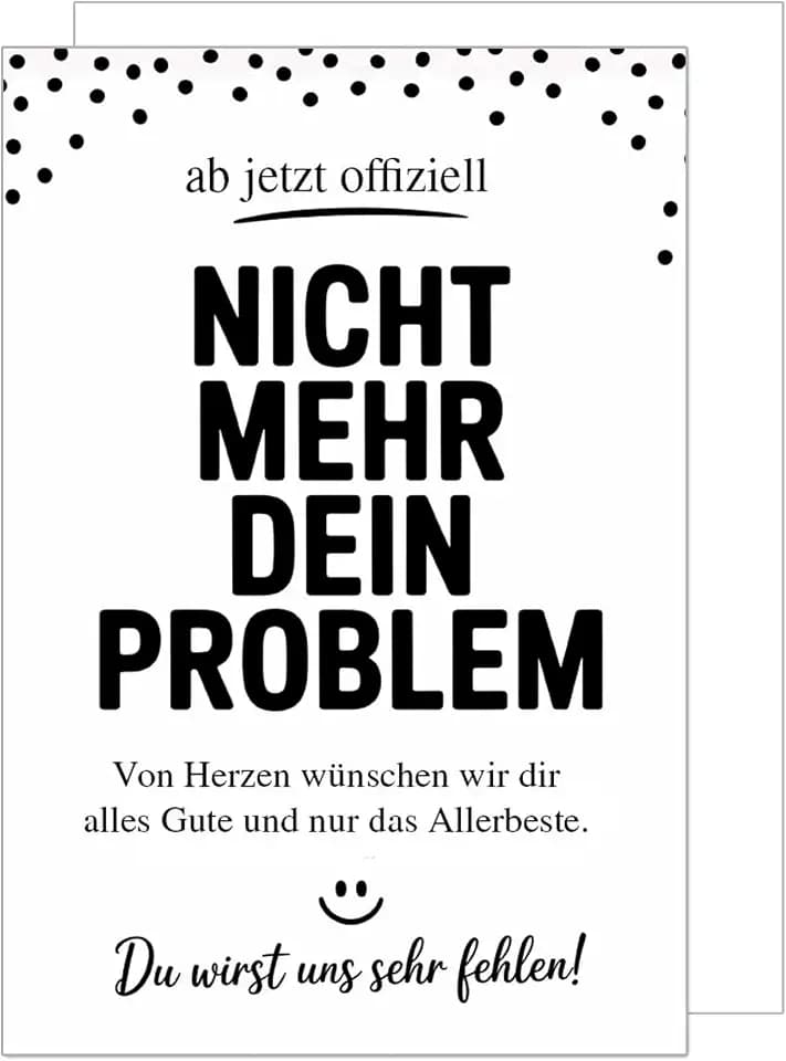 Edition Seidel Premium XXL Maxi Glückwunschkarte zum Abschied mit Umschlag Format DIN A4. abschiedskarte mit Spruch Grußkarte Karte Ruhestand Jobwechsel Mann Frau Kollege Kollegin Freunde (A4-AS1005)