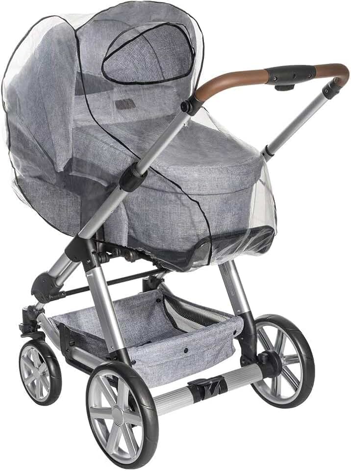 reer RainCover Classic Regenschutz | Universell einsetzbar für Kombi‑Kinderwagen mit Hartschale, Softtragetaschen & Sportwagen | extragroßes Sichtfenster zur Einsicht | PVC‑freies Material