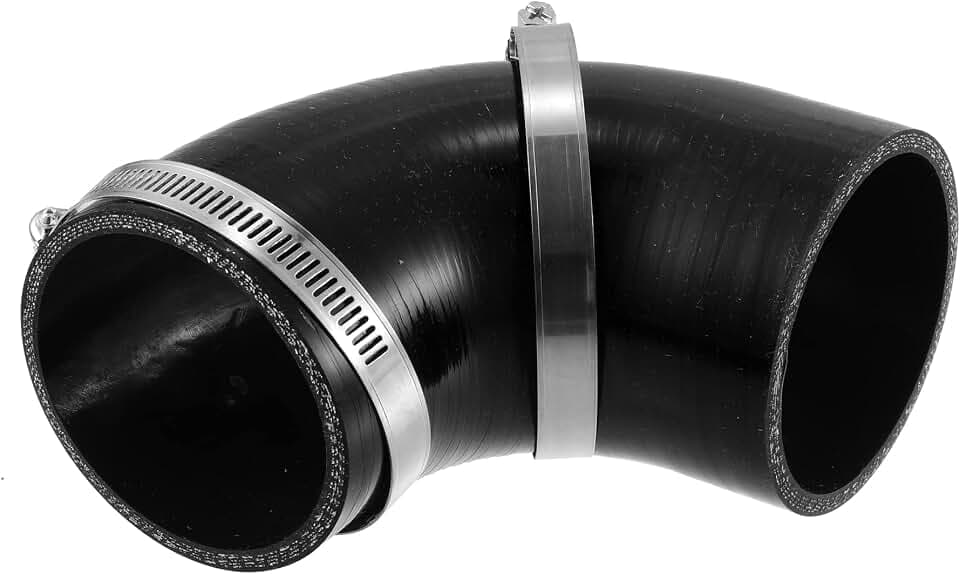 X AUTOHAUX 76mm 3" ID 90 Degree Silicone Reducer Hose Set Black