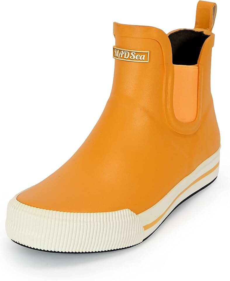 MADSea Damen Herren Unisex Gummistiefelette Short Story | Regenstiefel Gummistiefel Gartenschuhe Wasserdicht Segelstiefel | Kurzer Schaft Knöchelhoch