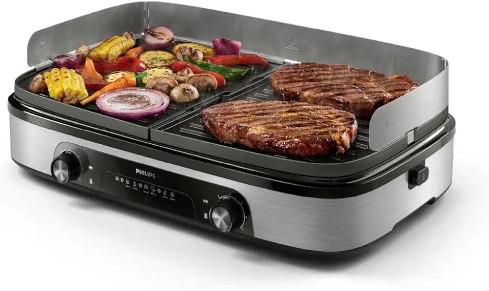 Philips Tischgrill 5000, Schwarz, 5 Temperaturstufen