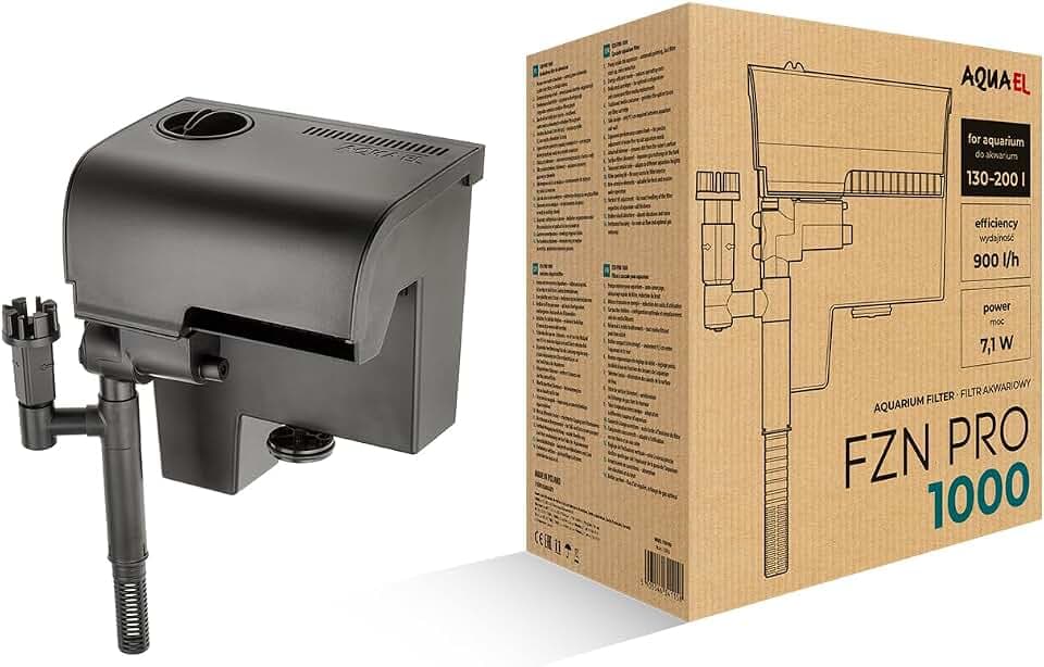 AQUAEL Filter FZN PRO 1000 – Passe ihn deinen Bedürfnissen an | Rucksackfilter für Süßwasseraquarien 130–200 l | 900 l/h | 7,1 W