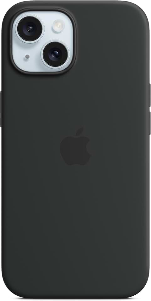 Apple iPhone 15 Silikon Case mit MagSafe – Schwarz 