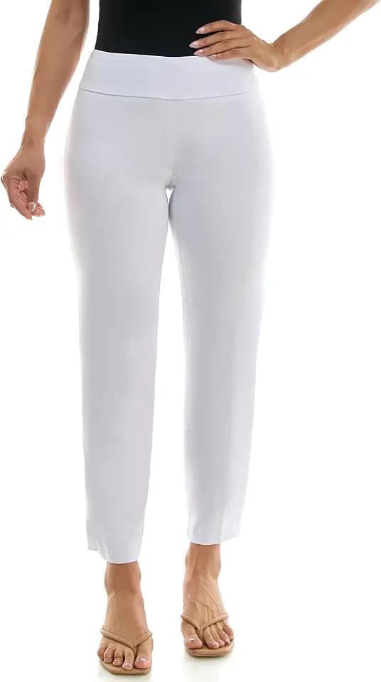 Zac & Rachel Women's Tummy Control Pull-On Ankle Pant – Slim Fit