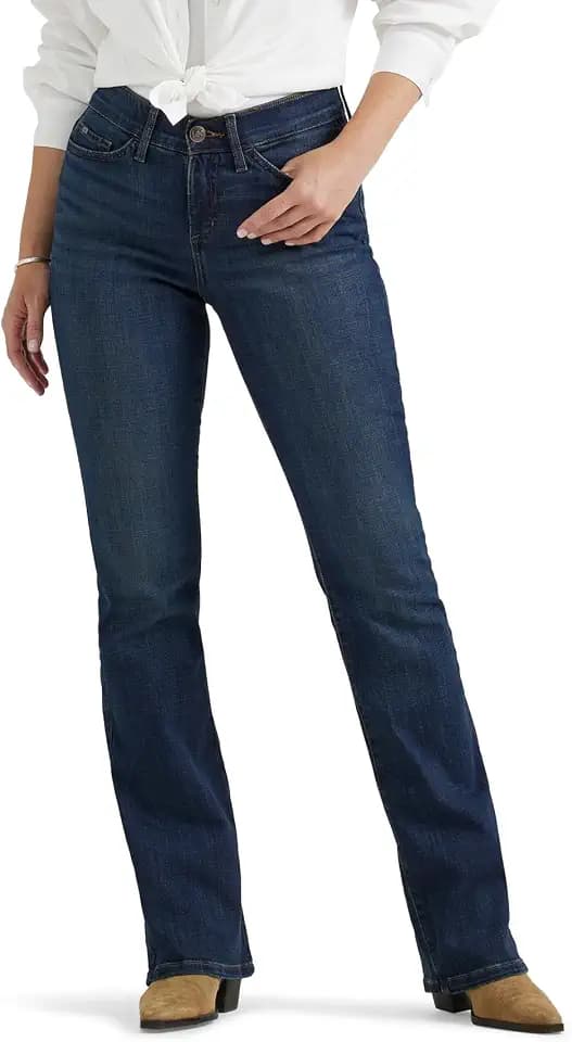 Lee Damen Ultra Lux Comfort with Flex Motion Bootcut Jeans, Renegade, 14 Medium