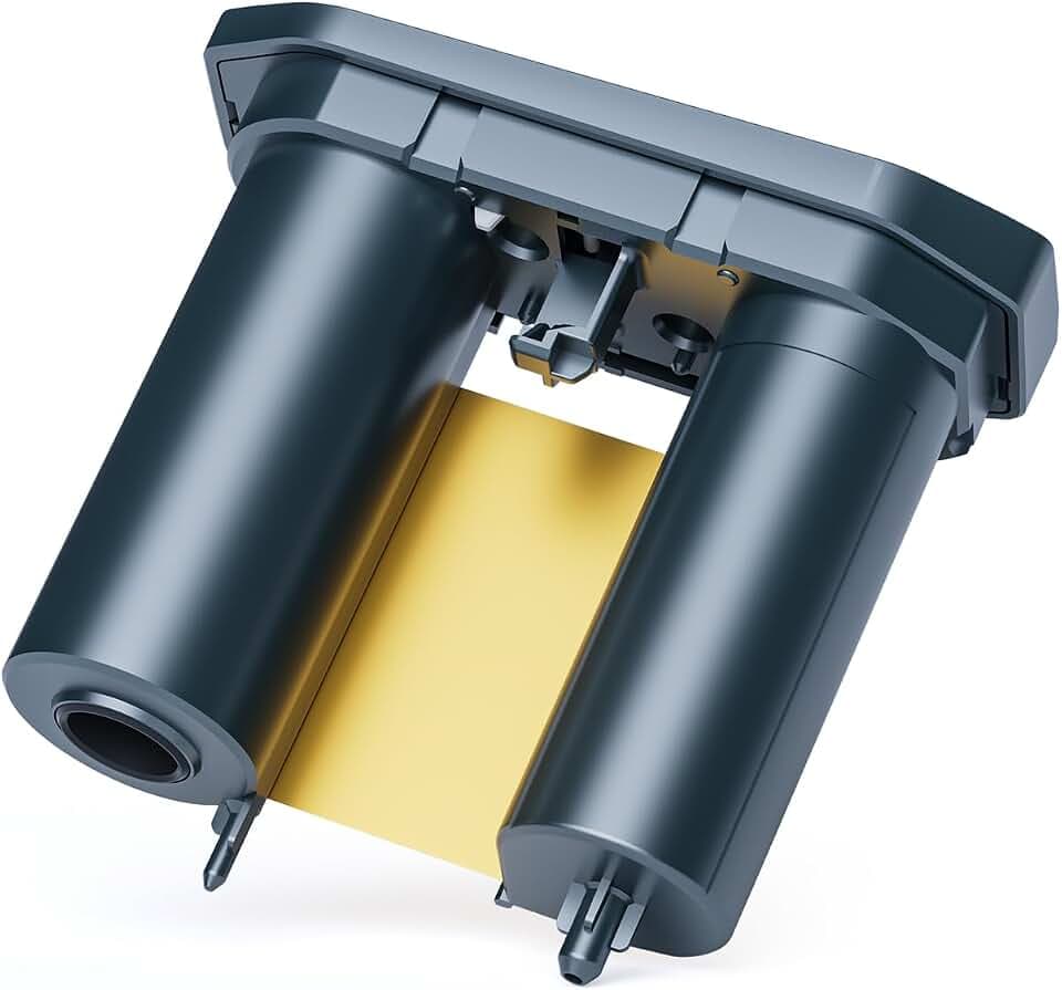 NIIMBOT M2 Thermotransfer-Farbband, Ersatz-Nachfüllbänder, nur für M2 Thermotransfer-Etikettendrucker, Klarer Druck, Wasserfest und Langlebig, bis zu 24 Meter, Gold