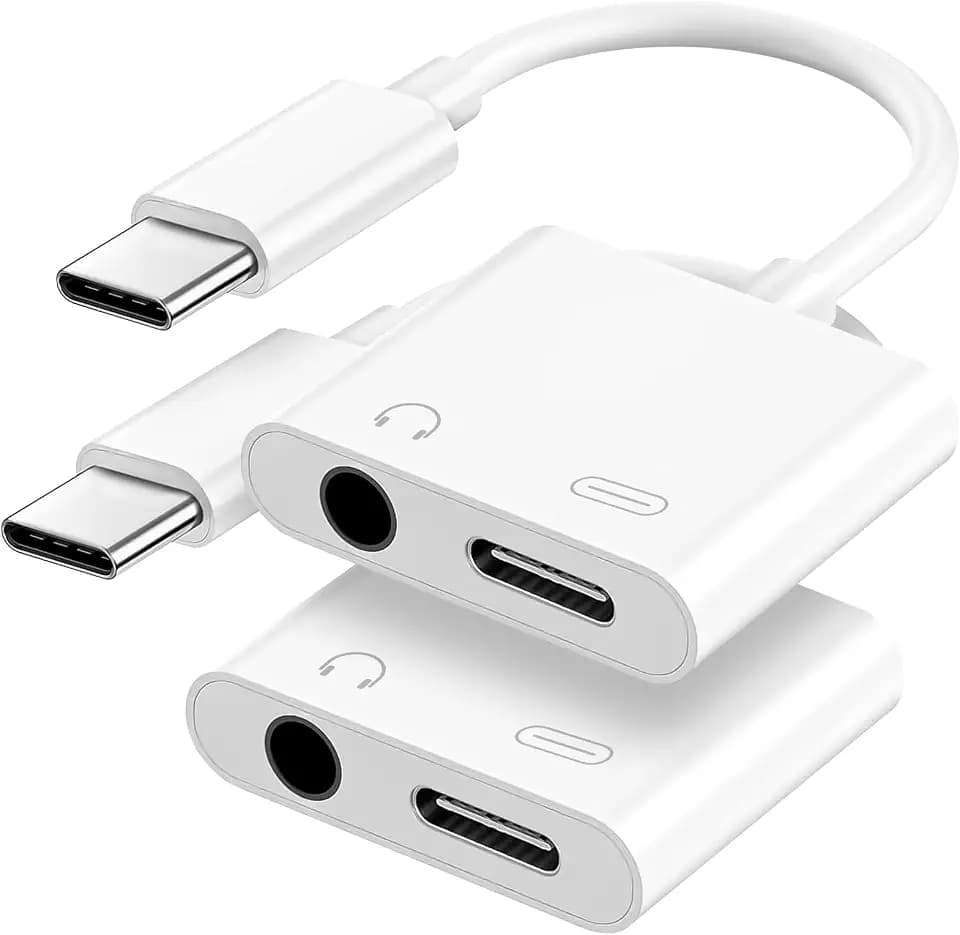 Criello USB C to 3.5mm Headphone and Charger Adapter 2 Pack