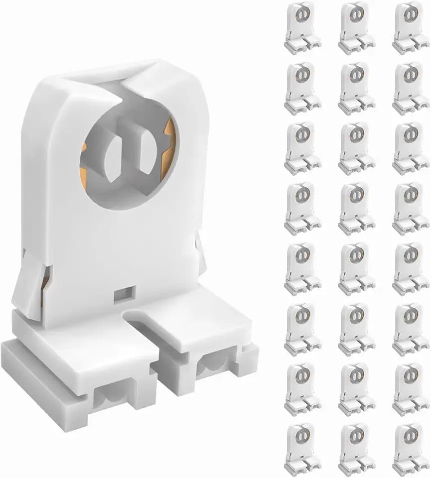JESLED Non Shunted LED Tombstones - (Pack of 24) T8 Lamp Holder, UL Turn Type Tombstone Lampholder for T10 T12 LED Fluorescent Tube Replacement, Medium Bi-pin G13 Socket for Programmed Start Ballasts