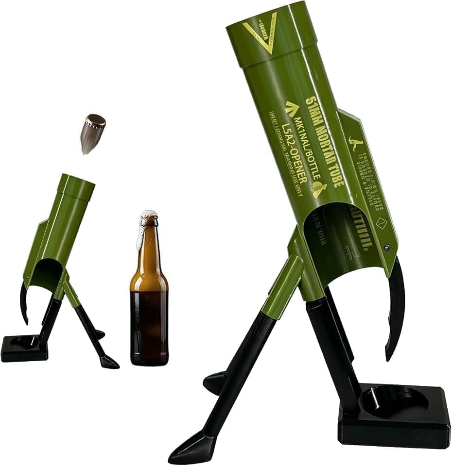 Bier Mörser Flaschenöffner, 51mm Beer Bottle Mortar, Mörserflaschen-Öffner, Freihändiger Flaschenöffner, Bieröffner Mörser, für Corona-Bier, Geschenkidee für Manner, für 330-355ml Bierflasche