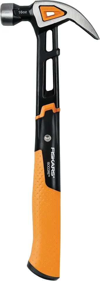 Fiskars Universalhammer IsoCore M mit gebogener Klaue, Länge: 34 cm