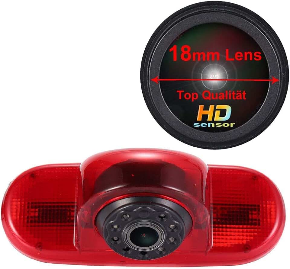 1280X720 Pixel Auto Dritte Dach Top Mount Bremsleuchte Kamera Bremslicht Rückfahrkamera IR Licht für Opel Vivaro Surf Concept Life Combo Vauxhall Renault Trafic FIAT Talento Nissan Primastar