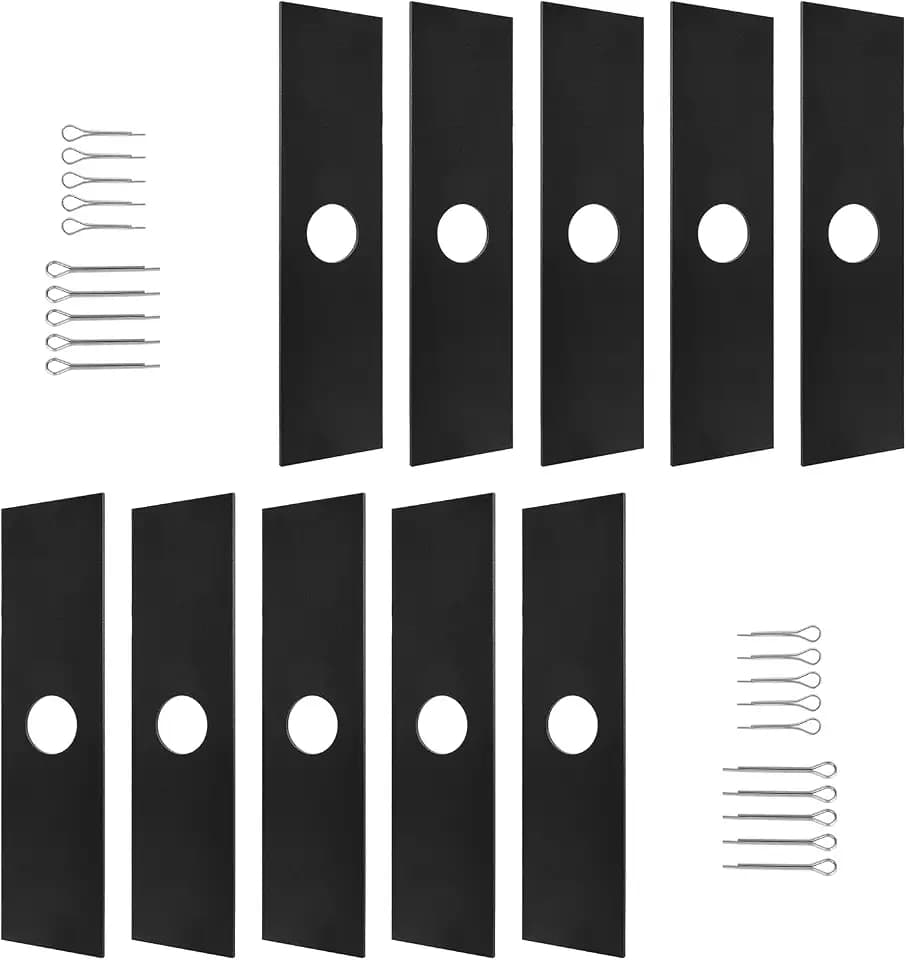Keycci AEB0800 Edger Blades, 8 inch x 2 inch with 1 inch Center Hole & Pin Bolt, Compatible with E GO 56V Edger Models EA0800 ME0801 ME0800 Lawn Mower, 10 Pack