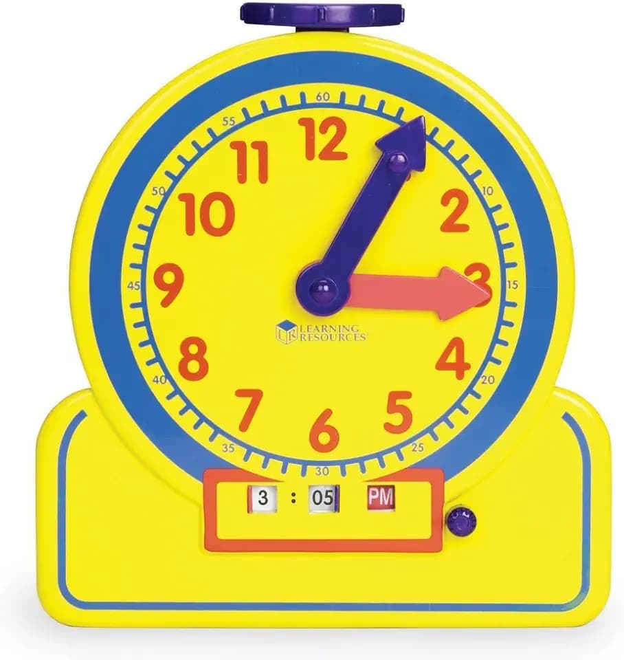 Learning Resources Primary Time Teacher Jr. 12 Hour Learning Clock