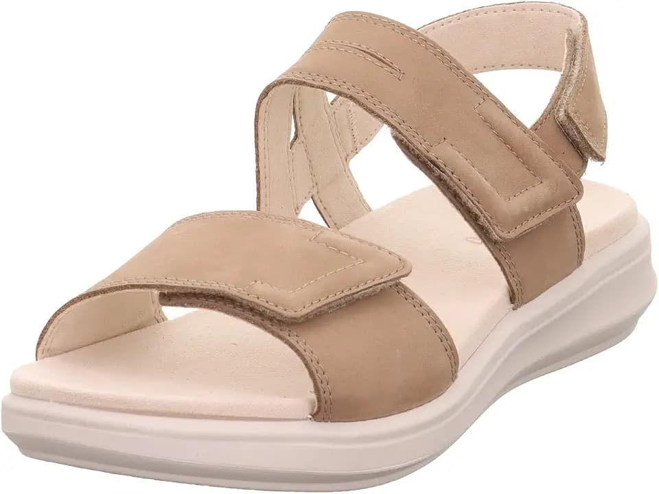 Absatzsandale Leder Ella beige