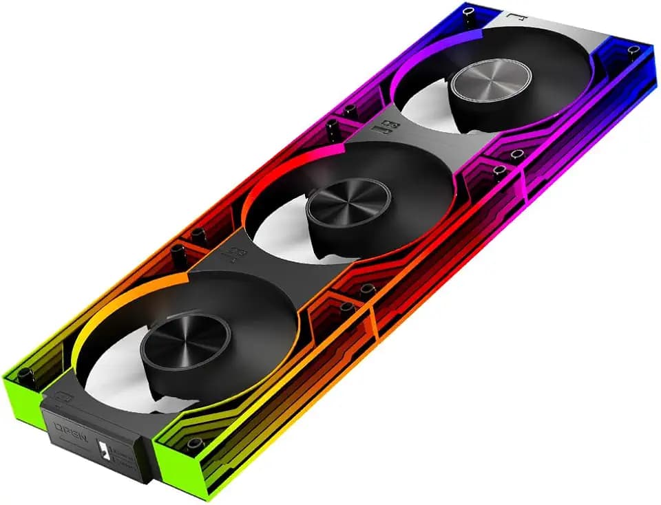 ICOLER PC Fan JM-V3 120 Infinity Mirror Module Daisy-Chain 120mm ARGB PWM Fan Triple Pack Suitable for Computer Case & 360mm AIO Cooler
