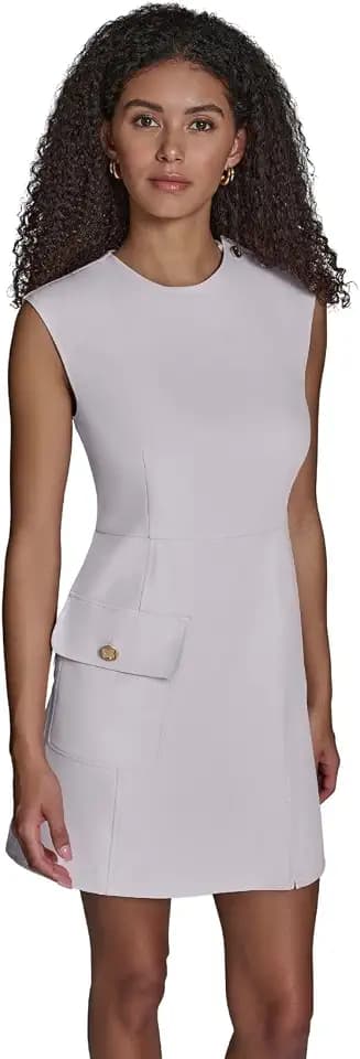 BCBG Women's Sleeveless A-line Mini Dress with Pocket Detail