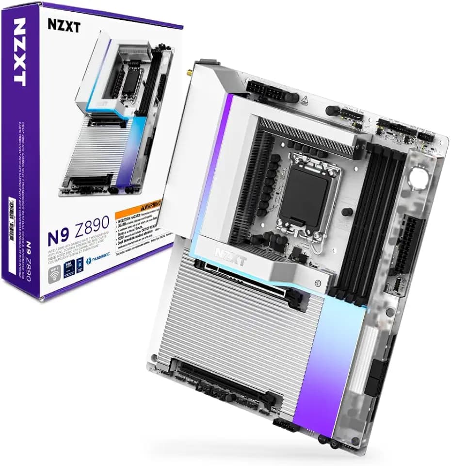 NZXT N9 Z890 - Intel Z890 LGA 1851 ATX Motherboard - White
