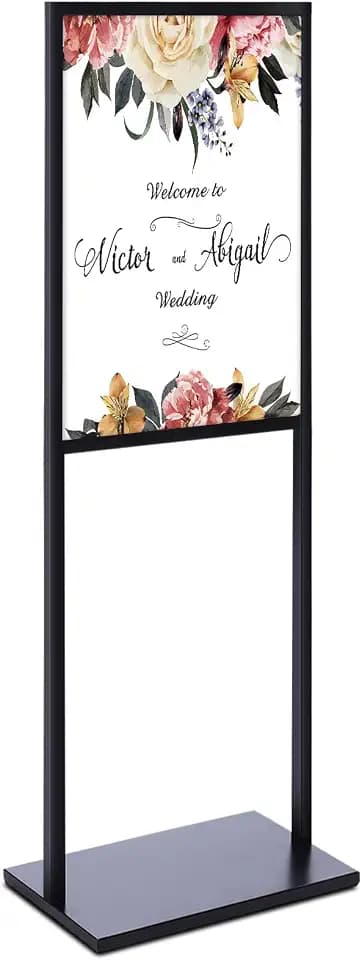 Blulu 1 Pcs Sign Stand Holder for Wedding, 19.6"x 27.5", Black