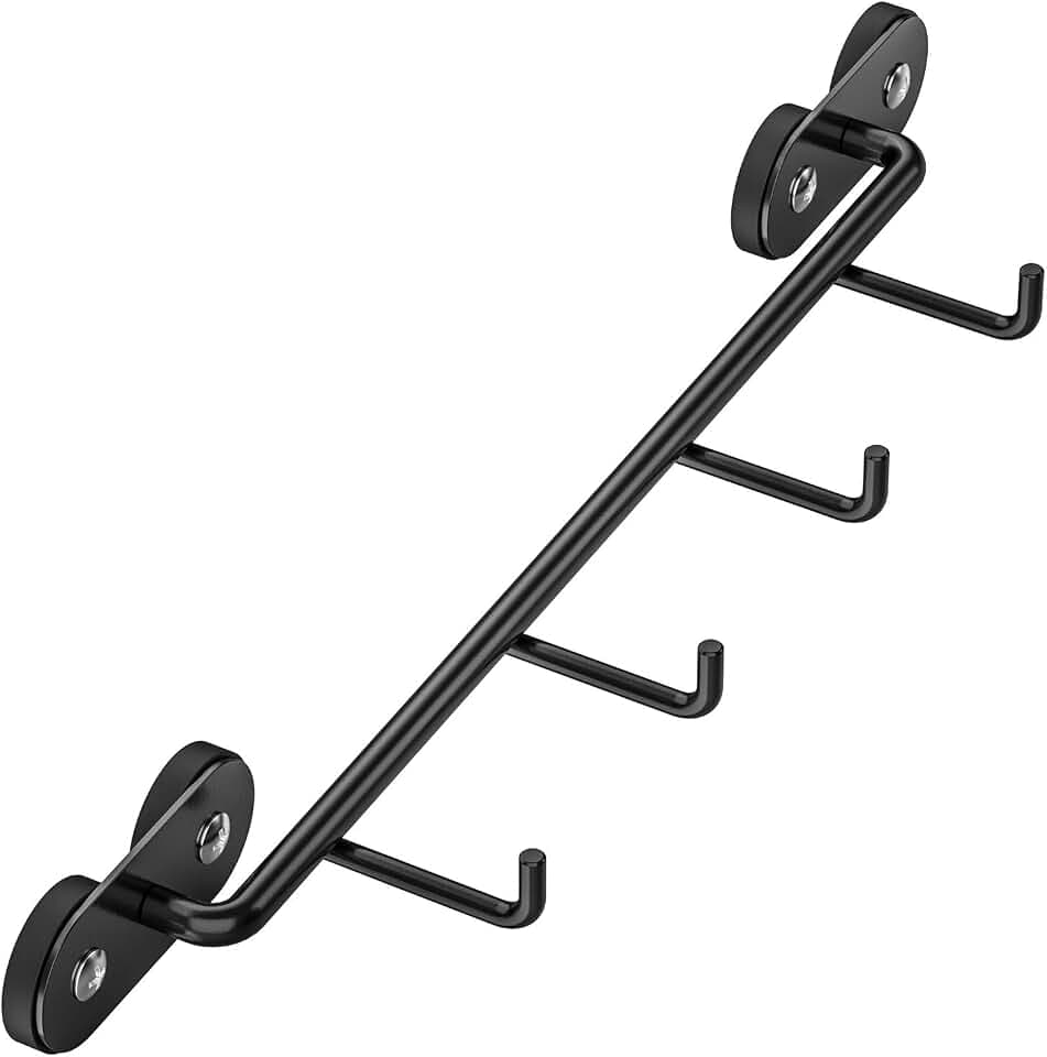 onlyfire Magnetischer Grillwerkzeughalter - Universal Metall Organizer für Kühlschrank, Grill, Besteck, Handtücher - 4 Aufbewahrungshaken zum Aufhängen von Küchenutensilien,