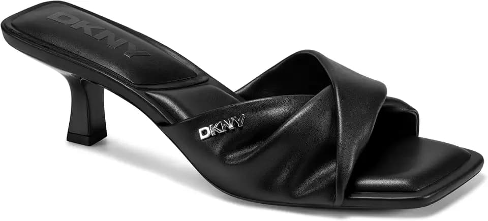 DKNY Womens Jolaine Twist Heel Sandal Mule