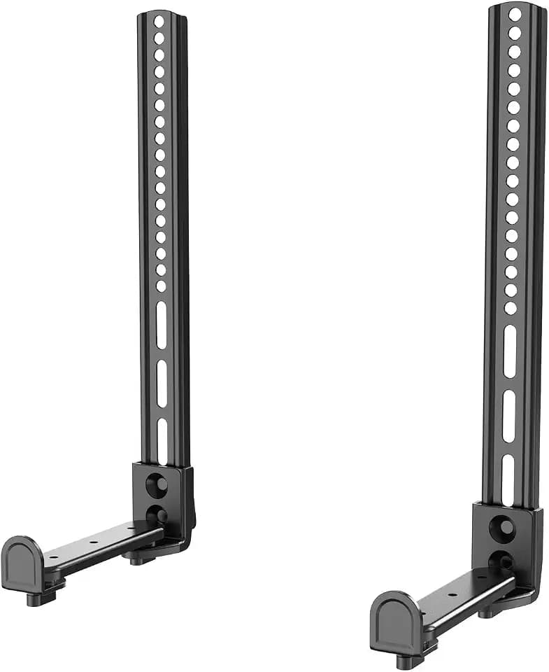 WALI Universal Sound Bar Mount - Adjustable Holder for Samsung, Bose, Sonos,Lg,Vizio and Most Soundbars 20''-45'' Wide, Fits Most 23-65 Inch TVs, Supports 33 lbs, Easy Installation, Black
