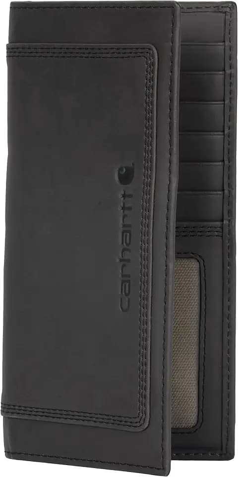 Carhartt Leather Triple-Stitched Rodeo Wallet Black