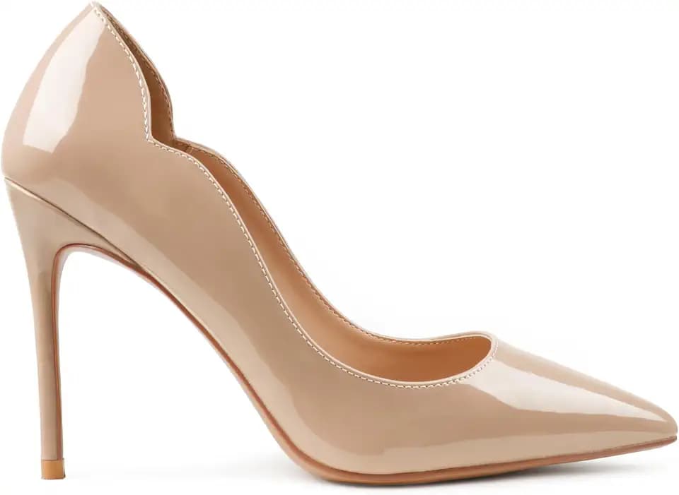 COLETER Women's 4 Inch Pumps Pointed Toe Dress Shoes Slip On Stiletto Pumps