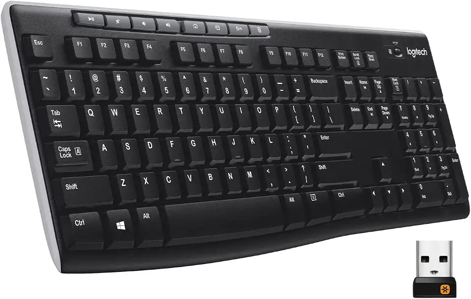 Logitech K270 Full Size Wireless Keyboard for Windows - Black
