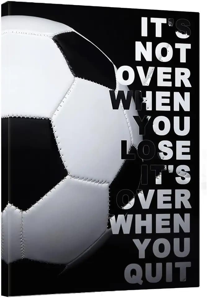 Dafun Art Soccer Motivational Canvas Print Inspirational Wall Art 32"x24"