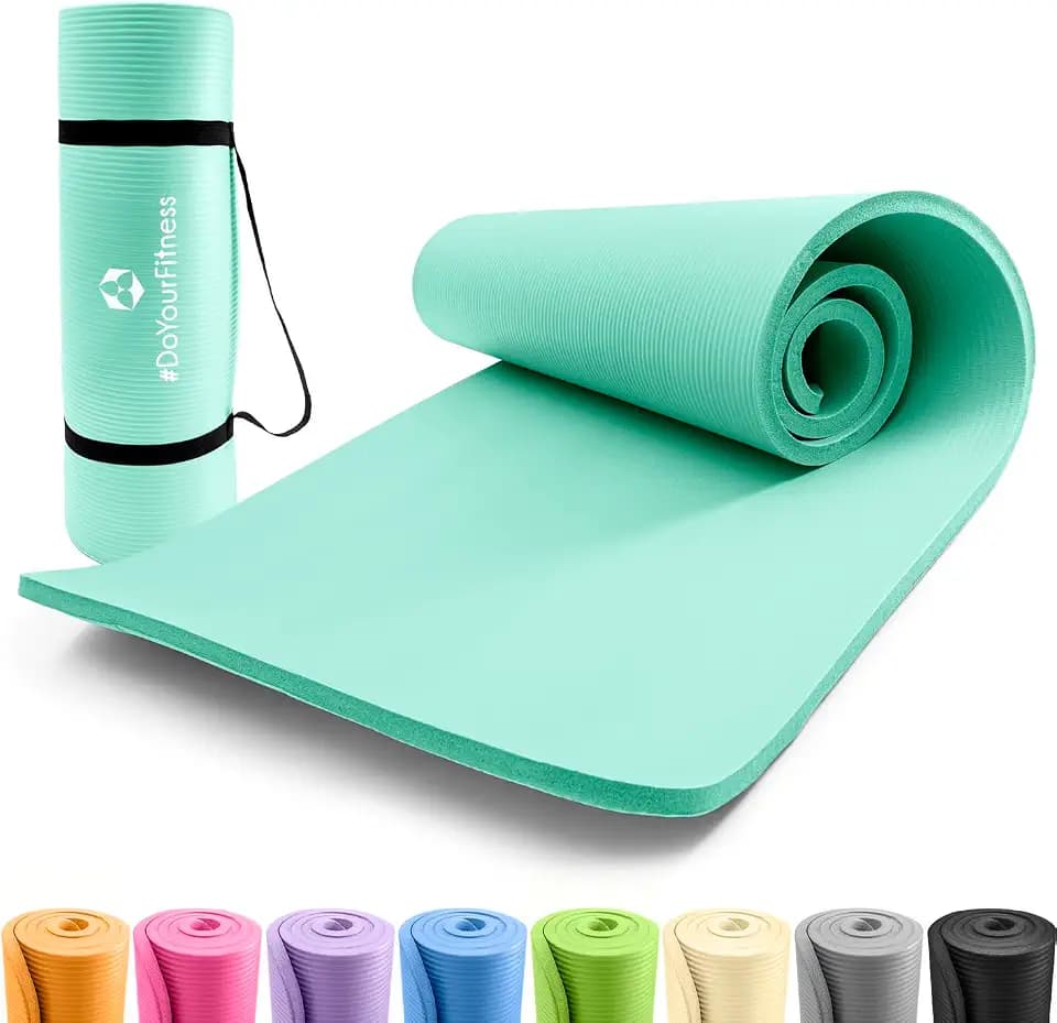 #DoYourFitness Fitnessmatte rutschfest | 183x61cm oder XXL 190x100cm | 0,8-2cm hoch | Gelenkschonende Gymnastikmatte | Yogamatte | Einsteiger und Fortgeschrittene | Indoor/Outdoor geeignet