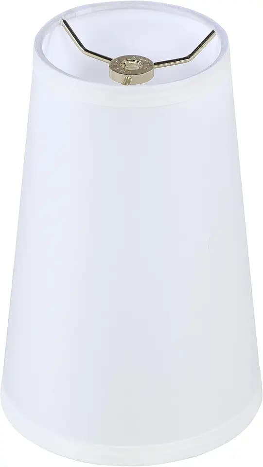 Aspen Creative 32164 Transitional Hardback Empire Shape Spider Fitter Lamp Shade in Off White, 4-1/4" Top x 6" Bottom x 9" Slant
