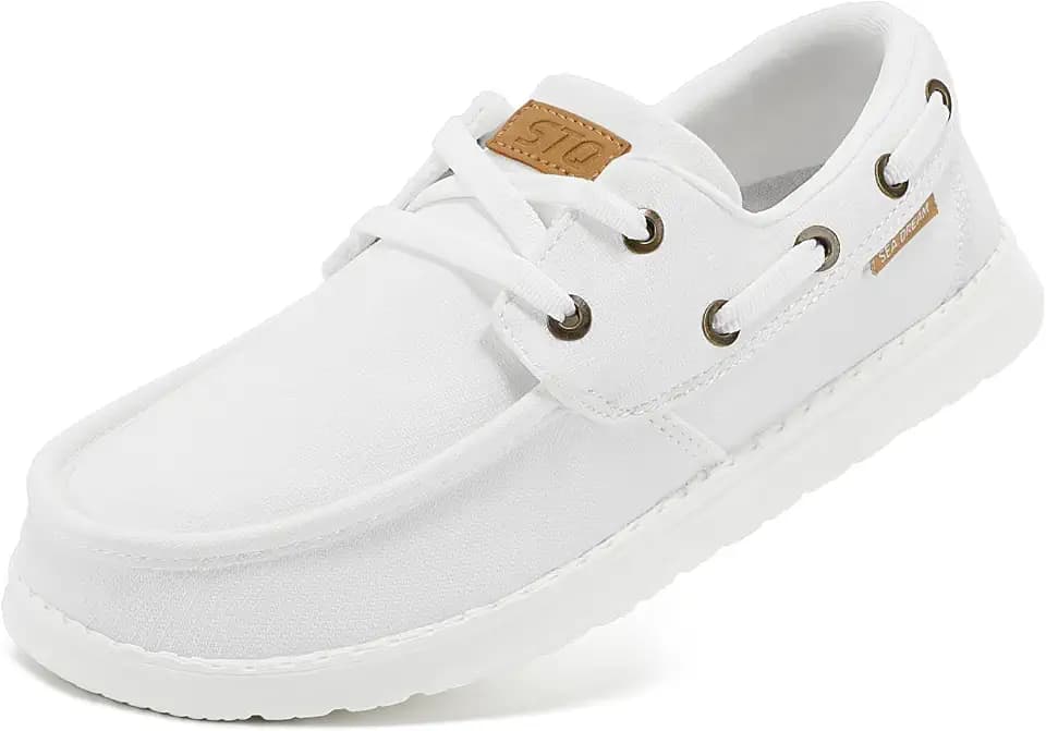 STQ Women Lace up Shoes Casual Sneakers Boat Shoe Canvas Loafer