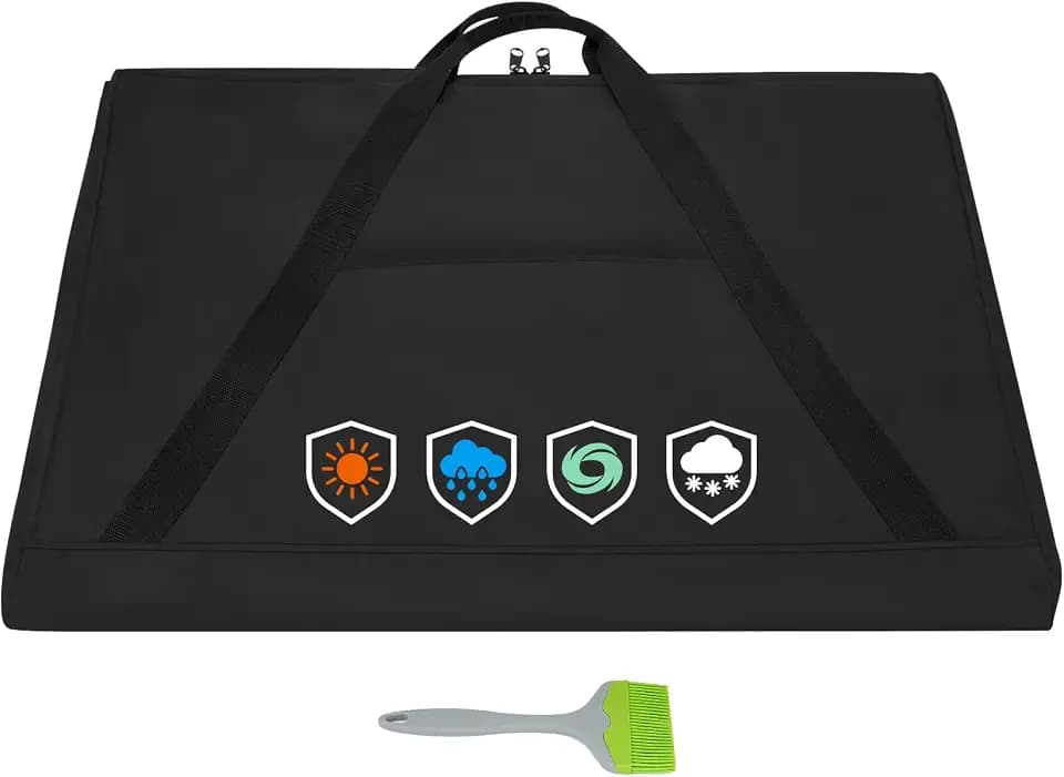 Griddle Cover Compatible with Weber Spirit 300 Series Griddle and Weber Genesis 300 Series Griddle, Full-Size Storage Bag with Durable Handles and Thickened Bottom, Black