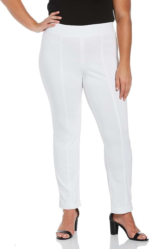 Rafaella Women's Plus Size Dress Pants with Pull-On Waistband, Supreme Stretch, 31" Inseam, Flat Front, Comfort Fit