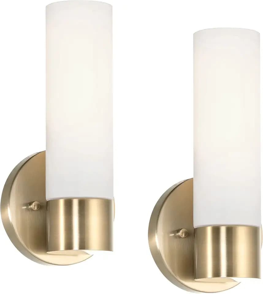 Kira Home Sol 10" Modern Wall Sconce for Bathroom Vanity, 2-Pack