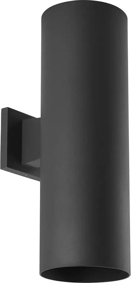 Progress Lighting Cylinder Outdoor Wall Light, Black