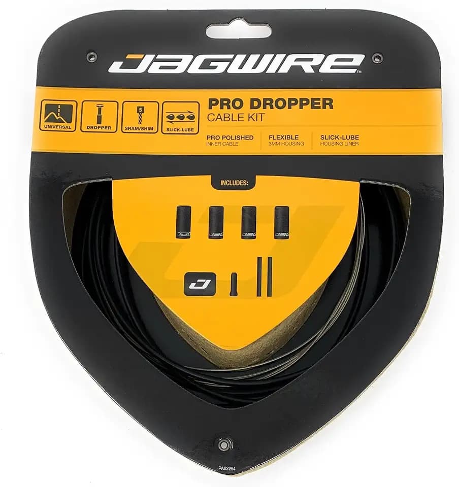 Jagwire Pro Dropper Sattelstützenkabel-Set mit 3 mm außen und Edelstahl innen, schwarz, TU