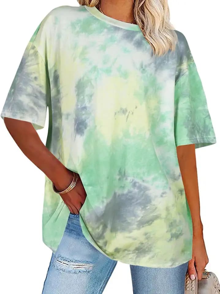 Womens Oversized Tshirt Graphic Tees Crew Neck Summer Short Sleeve Tops