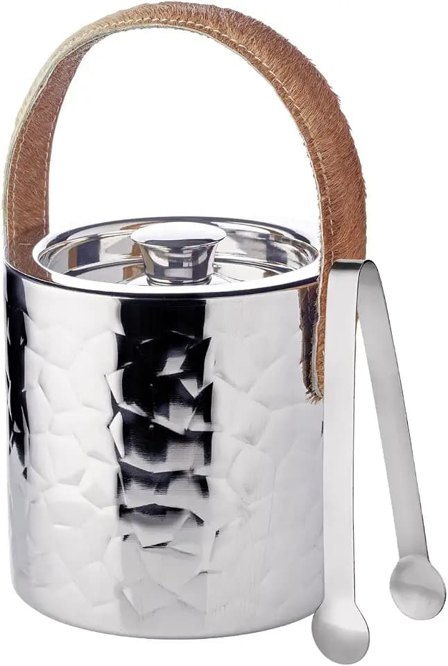 EDZARD Eiseimer Capri (H 17 cm, Ø 15 cm), hochglanzpoliert, gehämmert