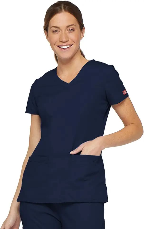 Dickies EDS Signature Scrub Top for Women V-Neck Contemporary Fit