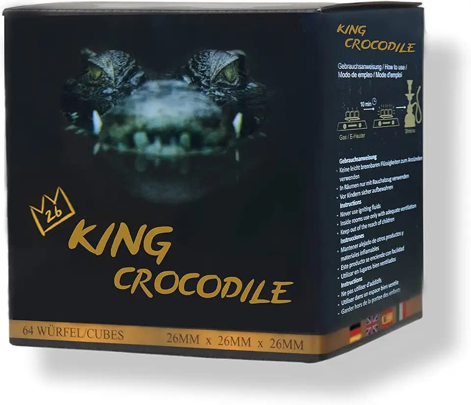 Kokosnuss Kohle mit Langer Brenndauer I 26x26mm Nachhaltige Naturkohle I wenig Asche I geringer Rauchentwicklung I Grillkohle I Kohle Würfel in Premium Qualität (Consumer, 1kg)