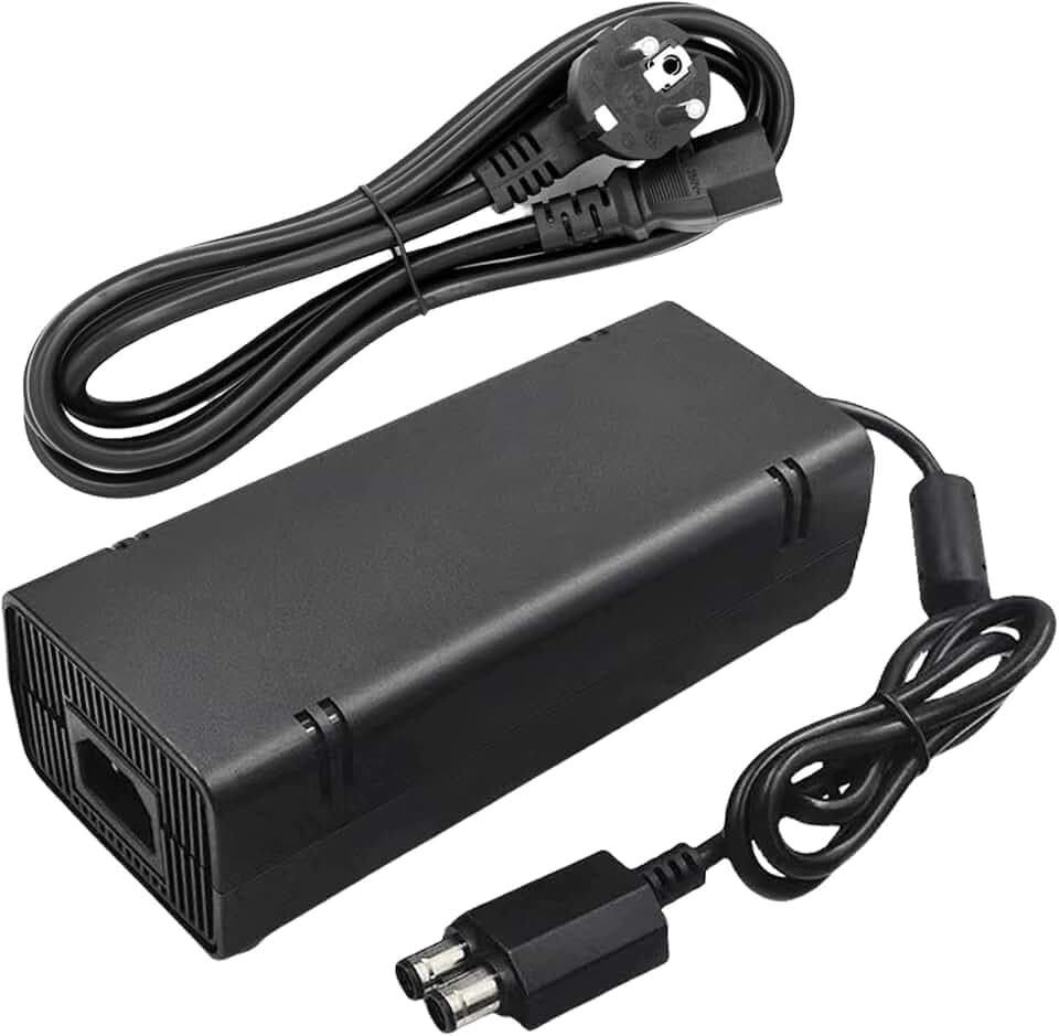 Netzteilkabel Kabel für Xbox 360 Slim: 135W Netzteil mit Stromkabel für Microsoft Xbox 360 Slim, Netzteil Ladegerät Ladekabel, AC Netzadapter, LED-Anzeigeleuchte AC 100V - 240V (EU)