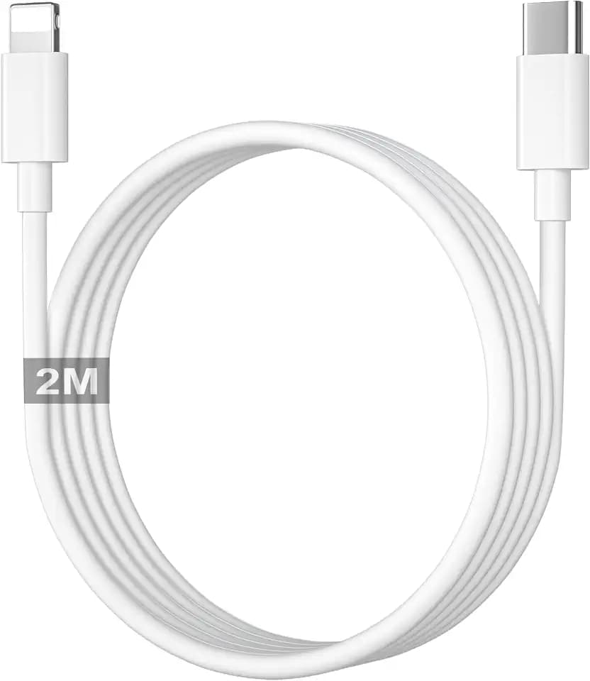 iPhone Ladekabel 2M [Apple MFi Zertifiziert], USB C Lightning Kabel 2M