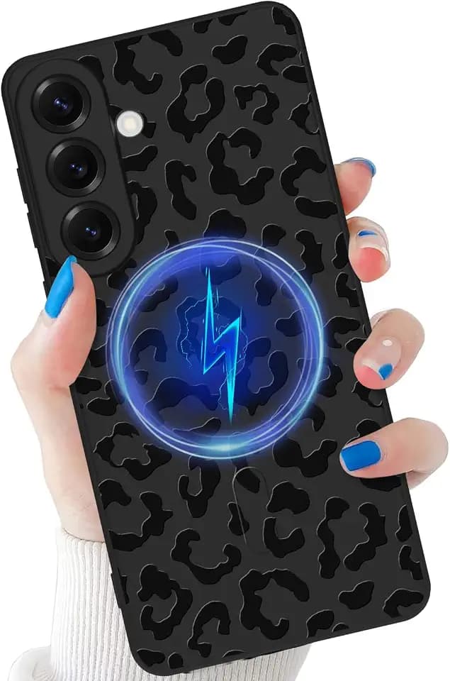 tharlet Compatible with Samsung Galaxy S26 Cheetah Case, 6.3'' Black